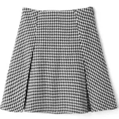 インパン裏地付き千鳥柄フレアミニスカート［mei25］Mサイズ