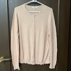 UNIQLO クルーネックカーディガン 長袖 ⭐︎ピンク（XL）のサムネイル