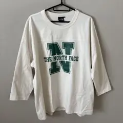 THE NORTH FACE オフホワイト ロゴトレーナー　カットソー　7分袖のサムネイル