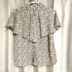 【美品】ケープ付きノースリーブブラウス