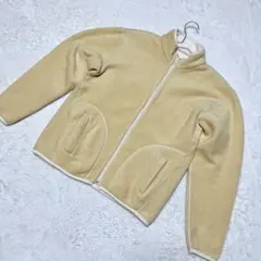 UNIQLO 旧タグ リバーシブル フリースジャケット M ベージュ×アイボリー