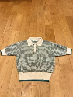 BEAMS HEART 半袖ポロシャツ 波模様