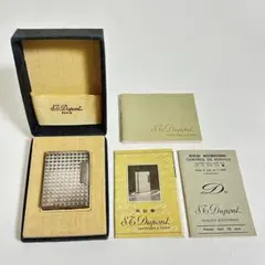 ⭐S.T. Dupont ヴィンテージ・ガスライター 本体 格子柄 フランス製 