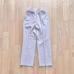 Ezick◆リネンワイドパンツ ピンク センタープレス ウエストゴム 美品