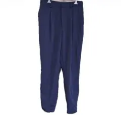 ユニクロ ドレープジョガーパンツ ネイビー L きれいめ 楽ちん 美シルエット