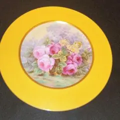 大倉陶園プレート 1本の薔薇(イエロー )20㌢ - メルカリ
