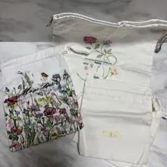 Dior ディオール 巾着 花 花々 刺繍 フラワー 限定 ノベルティ ポーチ