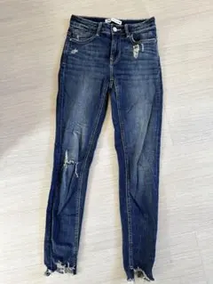 ZARA ダークブルーデニムパンツ EUR34 USA2 MEX24