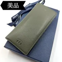 ◇ディオール◇レザー/CDアイコン/ロングウォレット/二つ折り/長財布