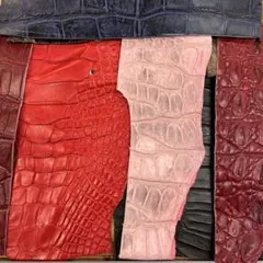 ワニ革・カット　Mサイズ　カラーミックス・パック　①