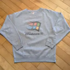 希少 90s Windows95 スウェット マイクロソフト L 染み込み