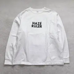 ヘイズルーラー 長袖カットソー メンズトップス ロンT シンプル カジュアル 白