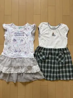 hakka kids & familiar 可愛い　ワンピース 2枚セット
