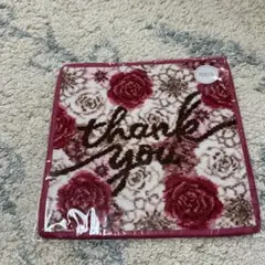 FEILER バラ柄 thank you タオルハンカチ新品