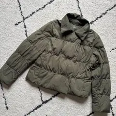 24年モデル　UNIQLO:C　ショート丈ダウンジャケット　オリーブ　Sサイズ
