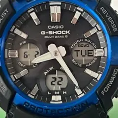 CASIO G-SHOCK GAW-100B 電波ソーラー ブラック×ブルーのサムネイル