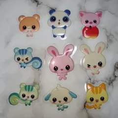 平成レトロ平成女児　りす　うさぎ　ねこ　ハムスター　パンダ　くま　ぷくぷくシール