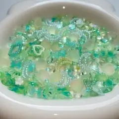 デコレーションパーツ 緑と青のセット