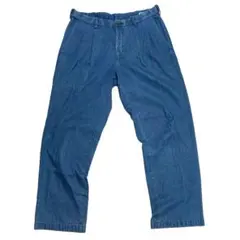 HAGGAR タックパンツ センタープレス ワイドパンツ 古着 w34