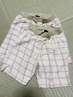 チェック柄ショートパンツ2枚セット