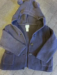 babyGap フード付きカーディガン 6-12ヶ月 ネイビー 70