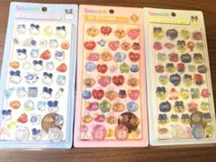 【たまごっち】3Dステッカー　ぷくぷくシール　3点　みみっち　めめっち　まめっち