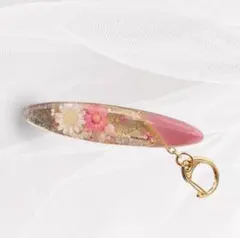 ボタニカルキークリップ　フラワーバックチャーム