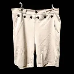 【USED】　前がオープンするハーフパンツ　ベージュ　M? 【ユーズド】