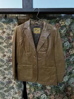 70s シアーズ　ウエスタンレザージャケット　テーラードジャケット