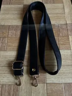 (34)ハンドメイド　ショルダーベルト　ショルダーストラップ　ブラック合皮