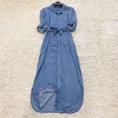 POLO RALPH LAUREN シャンブレー シャツワンピース XLロング丈 - メルカリ