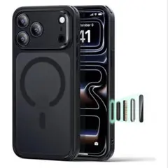 ESR iPhone 17 Pro ケース 3倍米軍MIL規格 フロストブラック