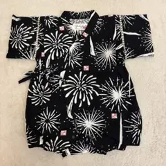 くろわっさんすべべ ベビー甚平 花火柄