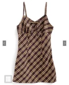 GRLチェック柄リボンキャミミニワンピース[dk1292] Lサイズ
