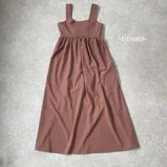 titivate/キャミワンピース/F/ピンクブラウン/フレア/大人可愛い
