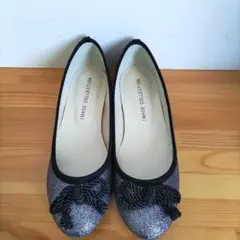 シルバー フラットシューズ バレーシューズ
