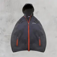 ネイビー×オレンジ OUTDOOR フリース ジップパーカー ゴアテックス