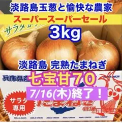 7/16終了＜サラダ専用3kg＞淡路島産 玉ねぎ 高糖度 玉ねぎ たまねぎ 玉葱のサムネイル