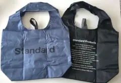 スタンダードプロダクツ 保冷バッグ エコバッグ ブラック&ブルー 2セット