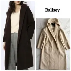 美品◆Ballsey プレミアム シャルム ウールリバー フーデット コート S