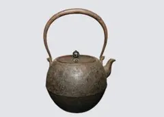 希少品 玉川堂 湯沸 藤持ち手 鎚起銅器 草づる 藤編提手 銀摘み 茶器