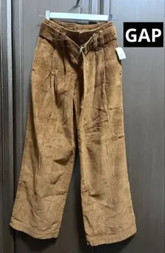 GAP コーデュロイパンツ レディース HIGH RISE BELT ブラウン