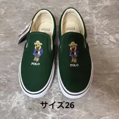 ポロ　ラルフローレン　スリッポン US10 サイズ26 新品　ポロベア　刺繍