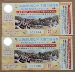 よみうりランド 入園ご招待券 2枚セット - メルカリ