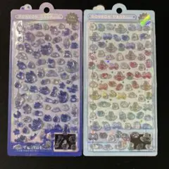 ボンボンドロップシール　よるねこ なないろ 2枚セット