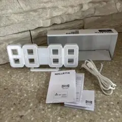イケア◆IKEA NOLLÄTTA ホワイト 置時計