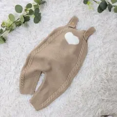 美品❗️【SHEIN】シーイン ベビー ニットサロペット 80〜90 ハート