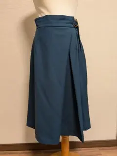 グリーンレーベルリラクシング　ラップフレアスカート　Мサイズ　ダークグリーン