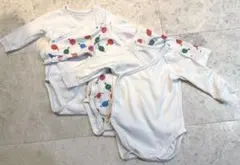 UNIQLOベビー肌着　ボディスーツ　70cm 3枚セット　ユニクロ　前開き　白