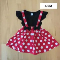 ディズニー ミニー風ワンピース 6-9M